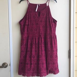 LC Lauren Conrad Floral Cutout Keyhole Soft Dress